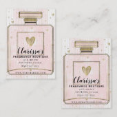 Blush Pink & Gold Parfum Duftstoffe Boutique Visitenkarte (Vorne/Hinten)