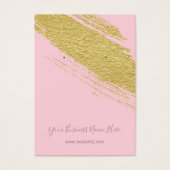Blush Pink Gold Pinselstrich Ohrring-Display-Karte (Vorderseite)