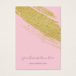 Blush Pink Gold Pinselstrich Ohrring-Display-Karte