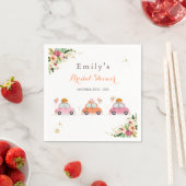 Blush Pink & Gold Pumpkin Drive by Brautparty Serviette (Beispiel)