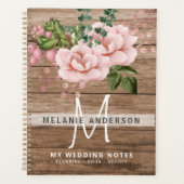 Blush Pink Gold Rose Blume Hochzeitsplanung Planer (Vorderseite)