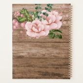 Blush Pink Gold Rose Blume Hochzeitsplanung Planer (Rückseite)