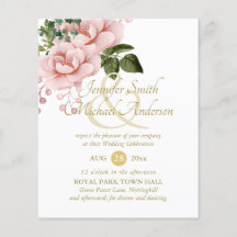 Blush Pink Gold Rose Bouquet Wedding