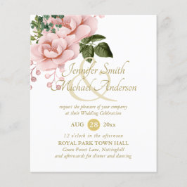 Blush Pink Gold Rose Bouquet Wedding