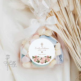 Blush Pink Gold Rose Christine Gunst Runder Aufkleber