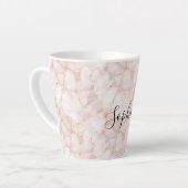 Blush Pink Gold Rose Petals Floral Milchtasse (Linke Ecke)