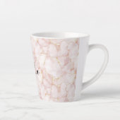Blush Pink Gold Rose Petals Floral Milchtasse (Rechts)