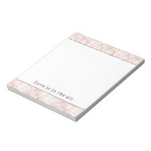 Blush Pink Gold Rose Petals Notizblock (Rotiert)