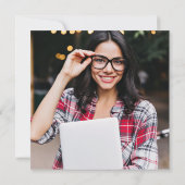 Blush Pink Gold Script Graduate 4 Foto Abschluss Ankündigung (Rückseite)