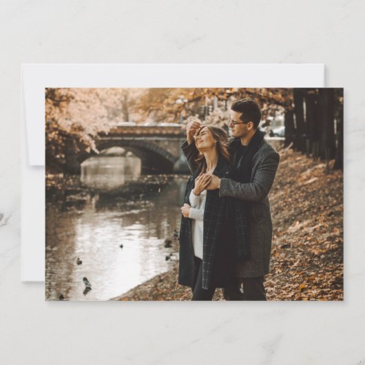 Blush Pink Gold Script Hochzeit 2 Foto Save The Date (Rückseite)