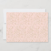 Blush Pink Gold Staub Erste Heilige Kommune Foto Dankeskarte (Rückseite)