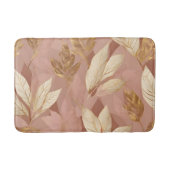 Blush Pink Gold Trendy Boho Blätter Collection Badematte (Vorderseite)