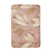 Blush Pink Gold Trendy Boho Blätter Collection Badematte (Vorderseite Vertikal)