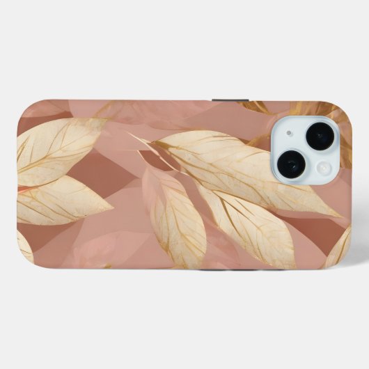 Blush Pink Gold Trendy Boho Blätter Collection Case-Mate iPhone Hülle (Rückseite (Horizontal))