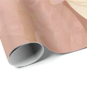 Blush Pink Gold Trendy Boho Blätter Collection Geschenkpapier (Rolleneckpunkt)