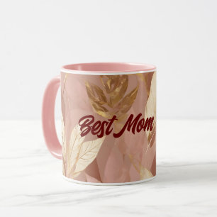 Blush Pink Gold Trendy Boho Blätter Collection Tasse