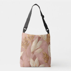 Blush Pink Gold Trendy Boho Blätter Collection Tragetaschen Mit Langen Trägern