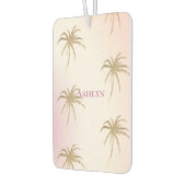 Blush Pink Gold Tropical Palm Trees Autolufterfrischer (Links)