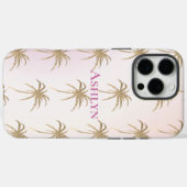 Blush Pink Gold Tropical Palm Trees Case-Mate iPhone Hülle (Rückseite (Horizontal))