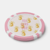 Blush Pink Gold Tropische Ananas Pokerchips (Einzeln)
