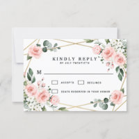 Blush Pink Gold und Weiße Blumengrün Hochzeit