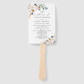 Blush Pink Gold und White Floral Hochzeitsprogramm Fächer (Vorderseite)