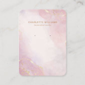Blush Pink Gold Watercolor Schmuckkarte Visitenkarte (Vorderseite)