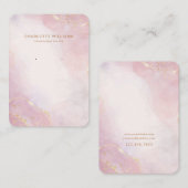 Blush Pink Gold Watercolor Schmuckkarte Visitenkarte (Vorne/Hinten)