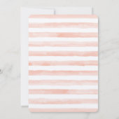 Blush Pink Gold XOXO Wasserfarbe Kiss Einladung (Rückseite)