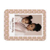 Blush Pink Golden Hearts Mother's Day Foto Magnet (Horizontal)