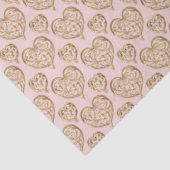 Blush Pink Golden Hearts Seidenpapier (Ausschnitt)