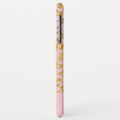 Blush Pink - Goldfolie Cheetah Print Monogram Case-Mate iPhone Hülle (Hinten/Links)