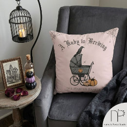 Blush Pink Gothic Ein Baby braut Familie Kissen