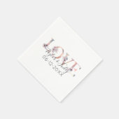 Blush Pink Gradient Liebe Niedlich Girl Brautparty Serviette (Ecke)