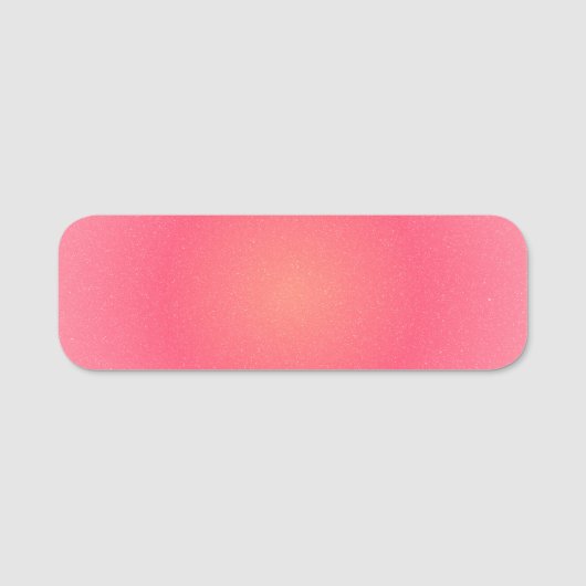 Blush Pink Gradient Name Tag Namensschild (Vorderseite)