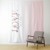 Blush Pink Gradient Selfie Liebe Hintergrund Hochz Wandteppich (Beispiel)