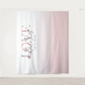 Blush Pink Gradient Selfie Liebe Hintergrund Hochz Wandteppich (Vorderseite)