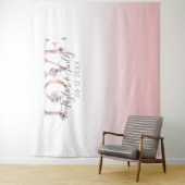 Blush Pink Gradient Selfie Liebe Hintergrund Hochz Wandteppich (Beispiel)