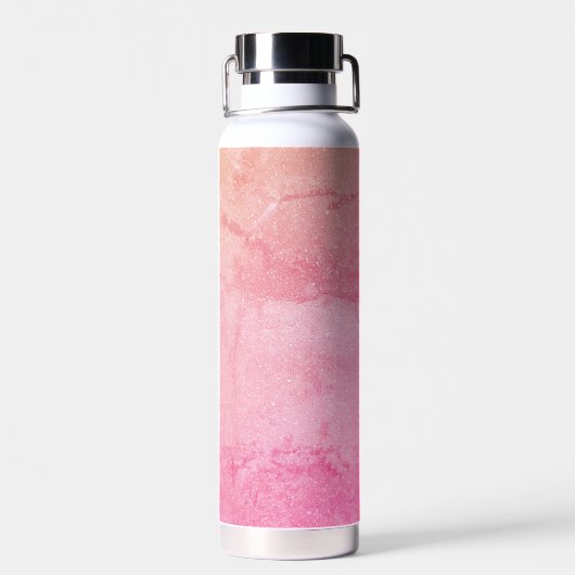 Blush Pink Gradient Sparkttle Trinkflasche (Rückseite)