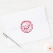 Blush Pink Graduation Cap  Wax Seal Runder Aufkleber (Umschlag)