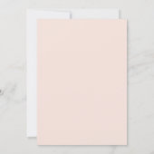 Blush Pink Grau Modernes Minimalistisches Vertikal Save The Date (Rückseite)