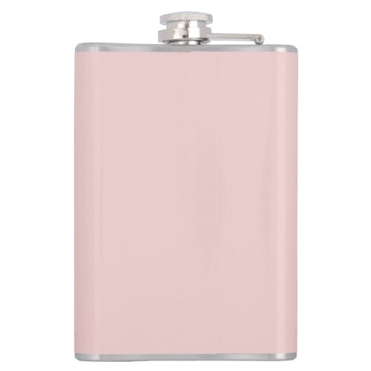 Blush Pink Grau Modernes Script Girly Monogram Nam Flachmann (Rückseite)