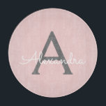 Blush Pink Grau Modernes Script Girly Monogram Nam Schneidebrett<br><div class="desc">Blush Pink und Gray Simple Script Monogram Name Cutting Board. Dies macht den perfekten Abschluss,  Geburtstag,  Hochzeit,  Brautparty,  Jubiläum,  Babydusche oder Junggeselinnen-Abschied Geschenk für jemanden,  die Lieben glamourösen Luxus und schicke Stile.</div>