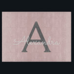 Blush Pink Grau Modernes Script Girly Monogram Nam Schneidebrett<br><div class="desc">Blush Pink und Gray Simple Script Monogram Name Cutting Board. Dies macht den perfekten Abschluss,  Geburtstag,  Hochzeit,  Brautparty,  Jubiläum,  Babydusche oder Junggeselinnen-Abschied Geschenk für jemanden,  die Lieben glamourösen Luxus und schicke Stile.</div>