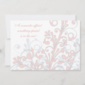 Blush Pink, Grau, Weiße Hochzeit Speichern Sie das Save The Date (Rückseite)