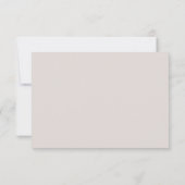 Blush Pink Gray Floral Elegante Festliche Hochzeit RSVP Karte (Rückseite)