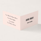 Blush Pink Gray Modern Bold Bright Classy Stilvoll Visitenkarten (Vorderseite)