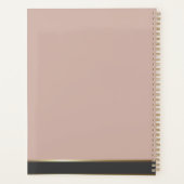 Blush Pink Gray Moderne Elegante Feminine Script Planer (Rückseite)