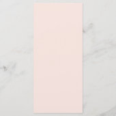 Blush Pink Gray Moderne Minimalistische Hochzeit Menükarte (Rückseite)