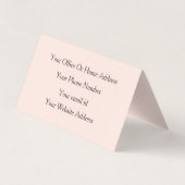 Blush Pink Gray Modernes, feines, helles Elegant Visitenkarten (Rückseite)
